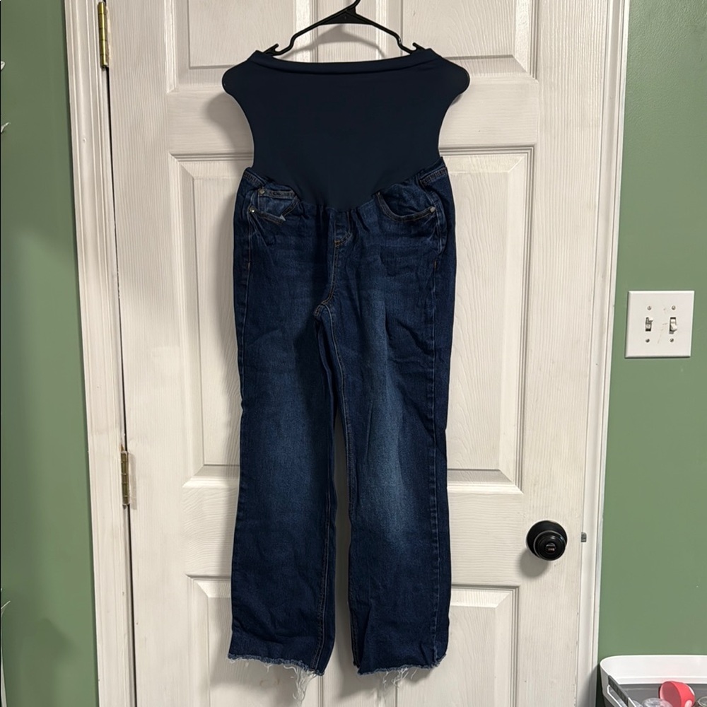 Motherhood Blue Straight Leg Maternity Jeans
